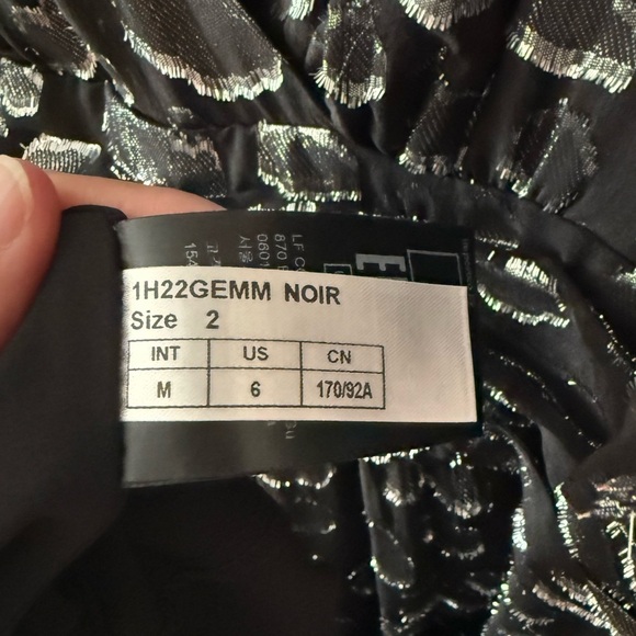 Ba&sh Gemma Maxi Dress Black with Silver metallic Medium - Picture 6 of 10